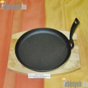 Öntöttvas mini serpenyő fatálalóval 22 cm 337547-BQT